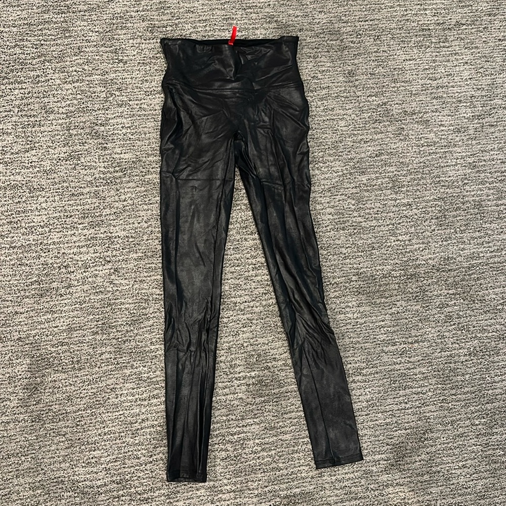 SPANX Faux Leather Leggings Small